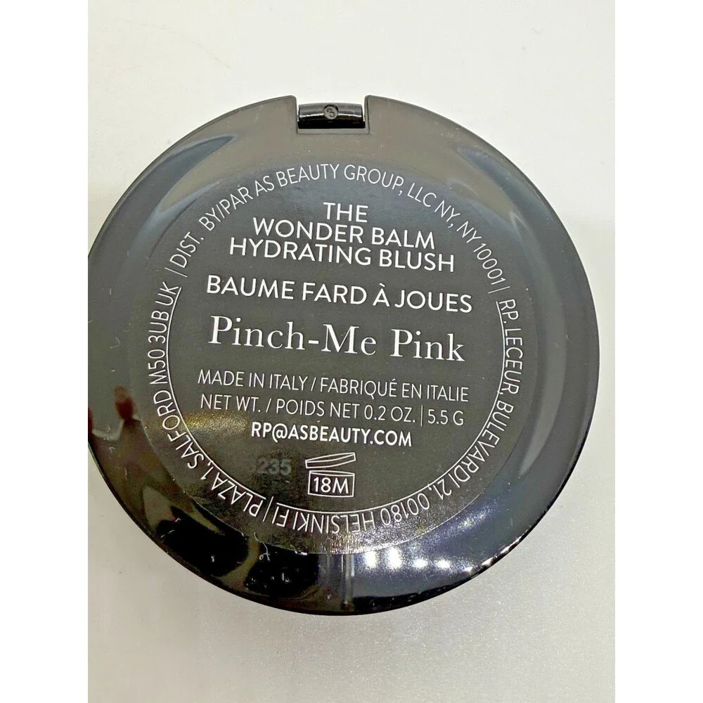 Laura Geller Wonder Balm Hydrating Blush Pinch Me Pink w Blending Brush 2 Pc Set